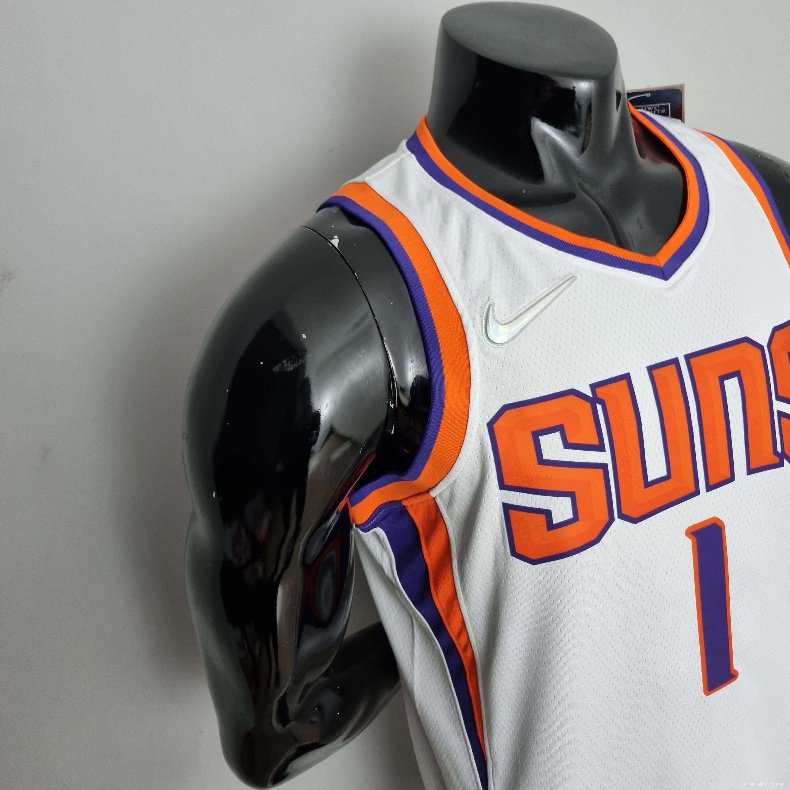 75th Anniversary Booker #1 Phoenix Suns White NBA Jersey