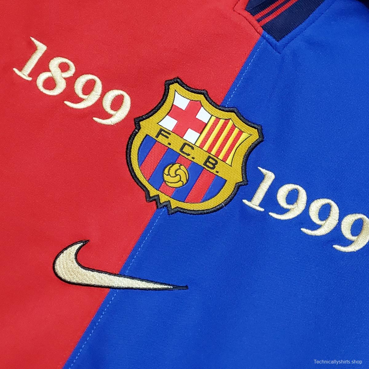 Retro Barcelona 100th Anniversary version home Soccer Jersey