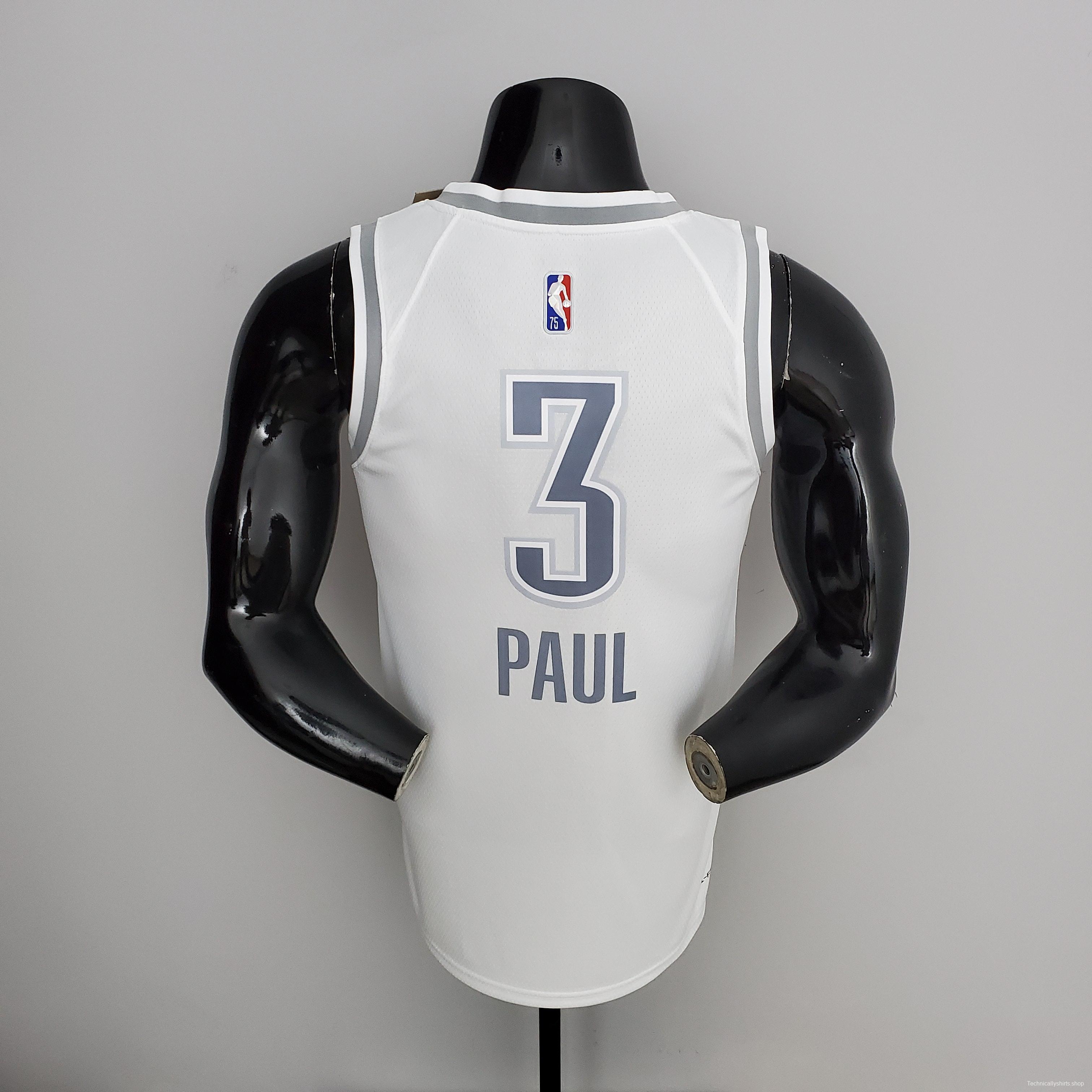 75th Anniversary 2202 Season Oklahoma City Thunder PAUL#3 City Edition White NBA Jersey