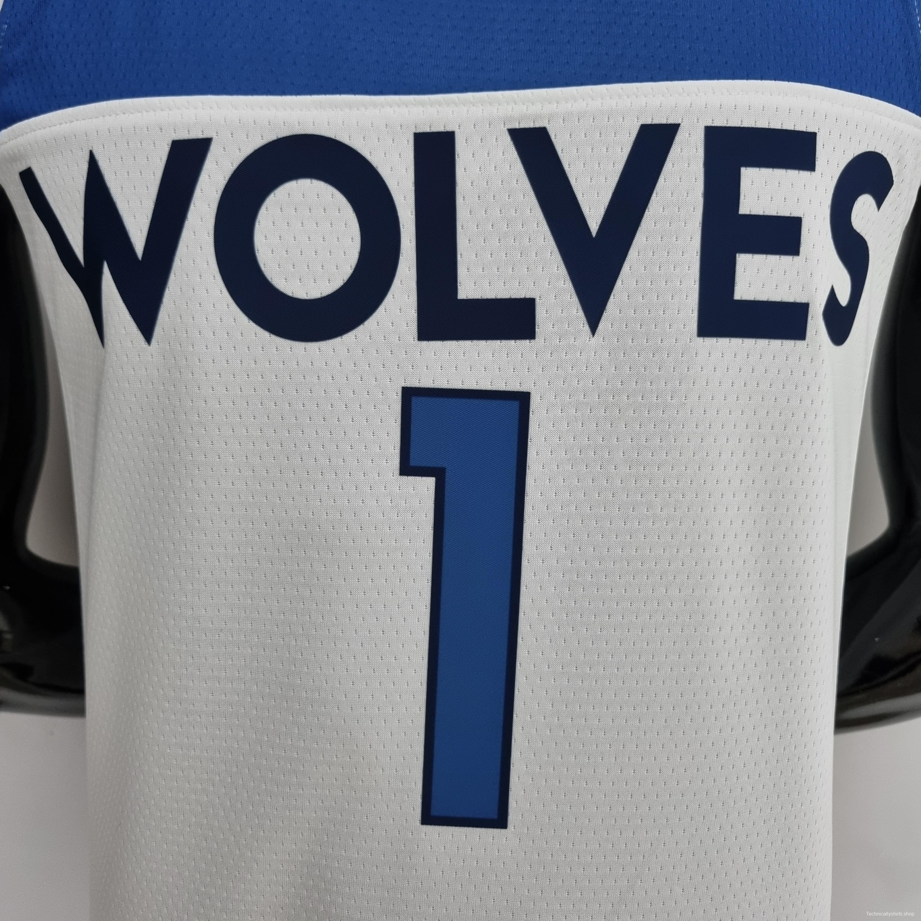 75th Anniversary Minnesota Timberwolves Edwards #1 White NBA Jersey