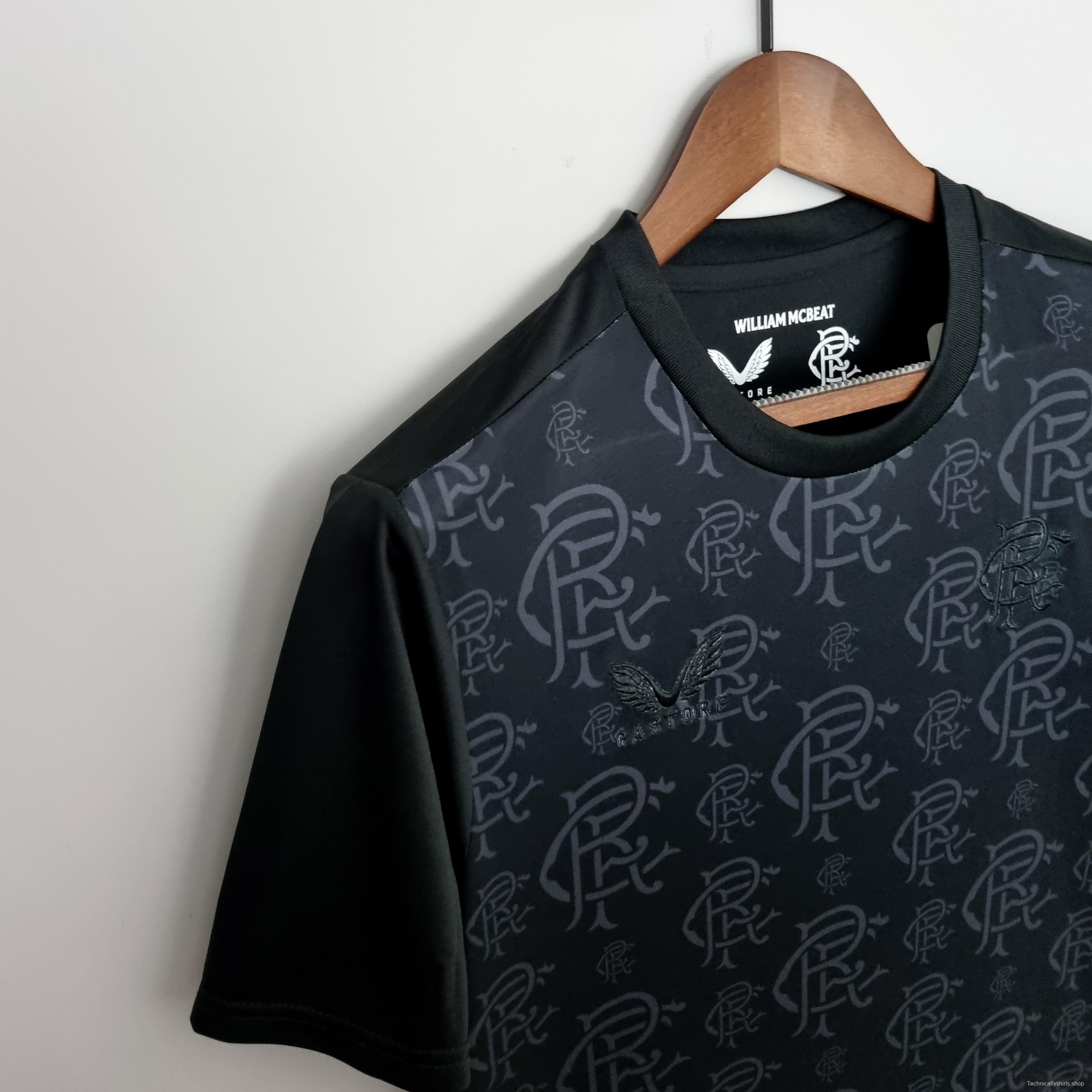 22/23 Rangers All Black Edition Soccer Jersey