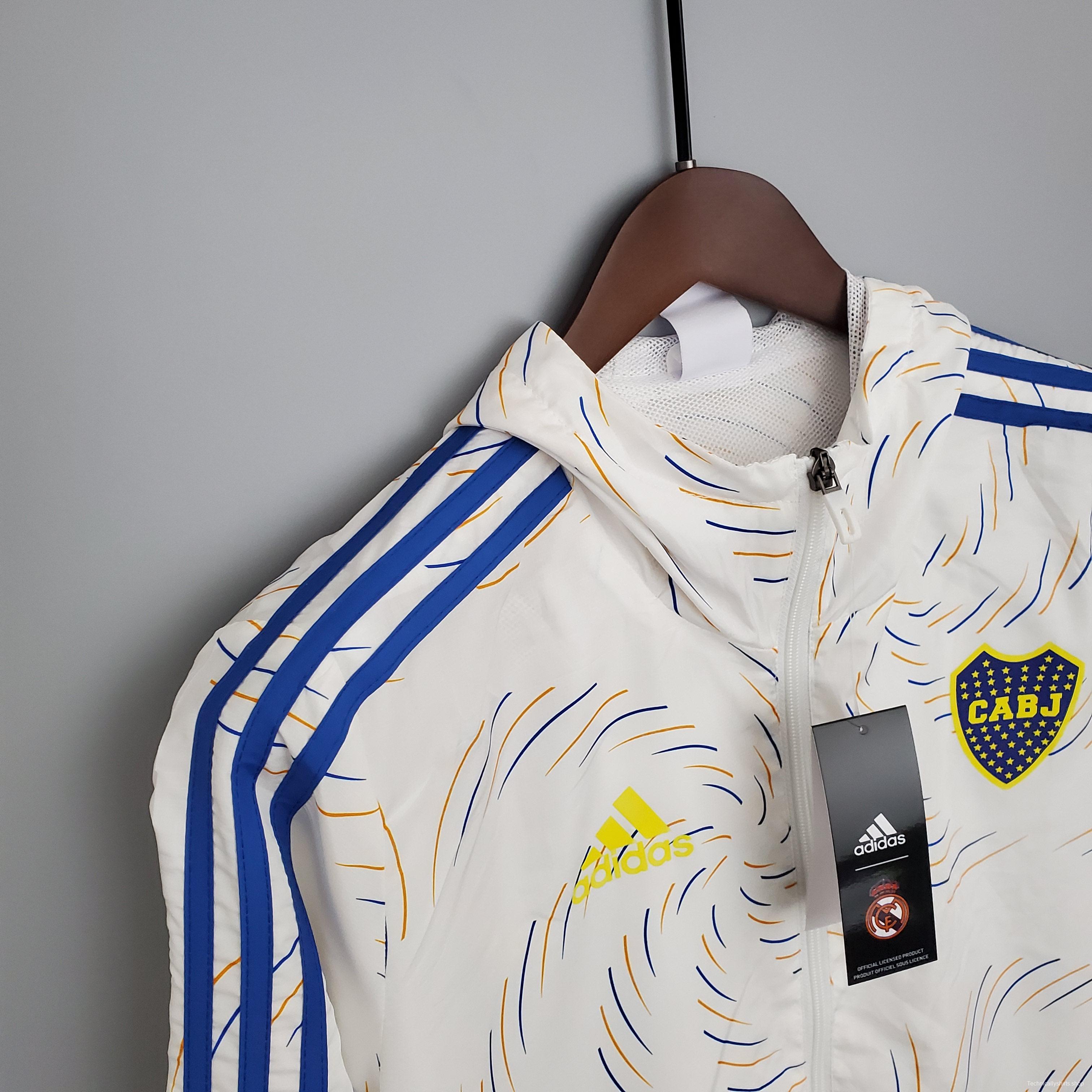 Windbreaker Boca Juniors White Soccer Jersey