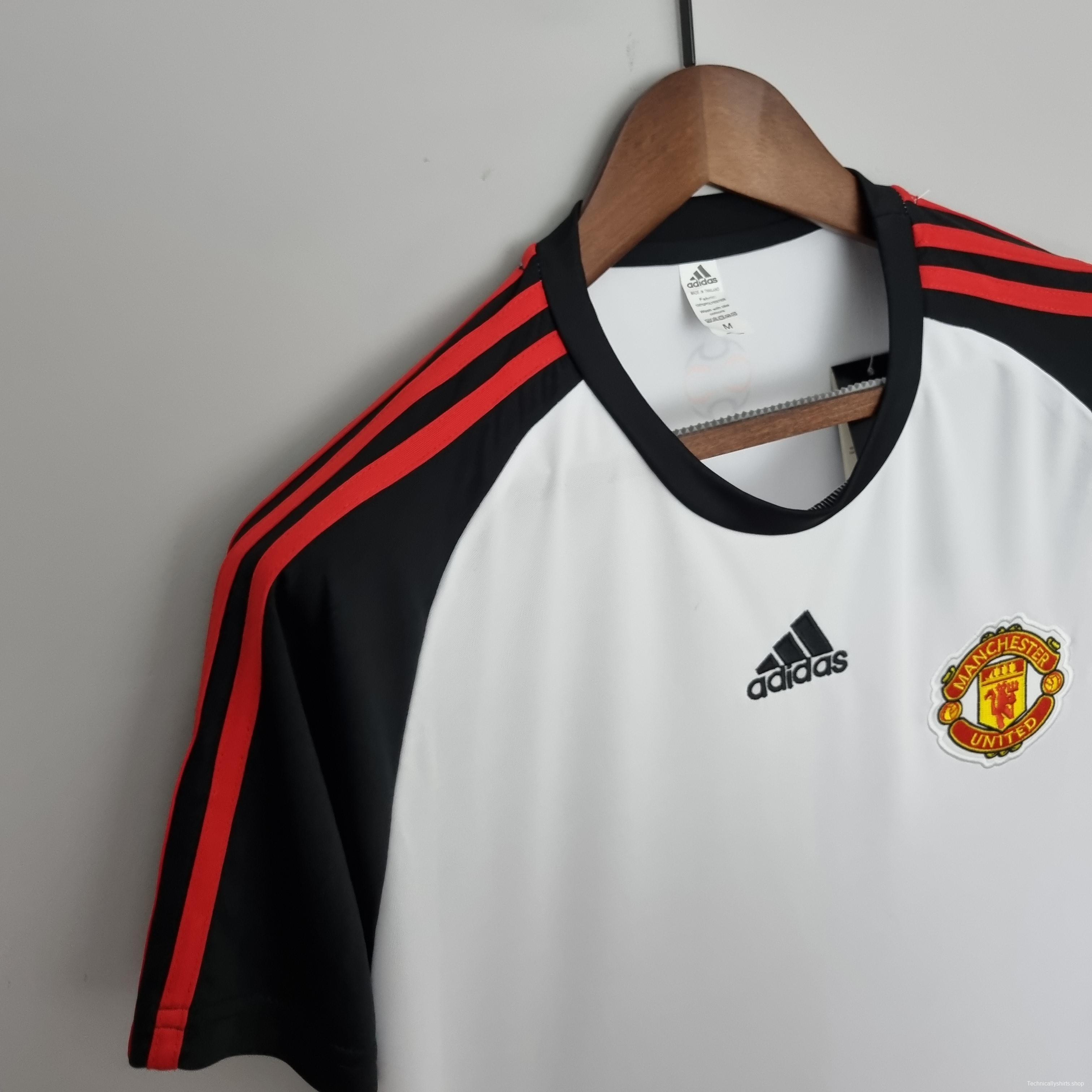 22/23 Manchester United Training Suit White Soccer Jersey