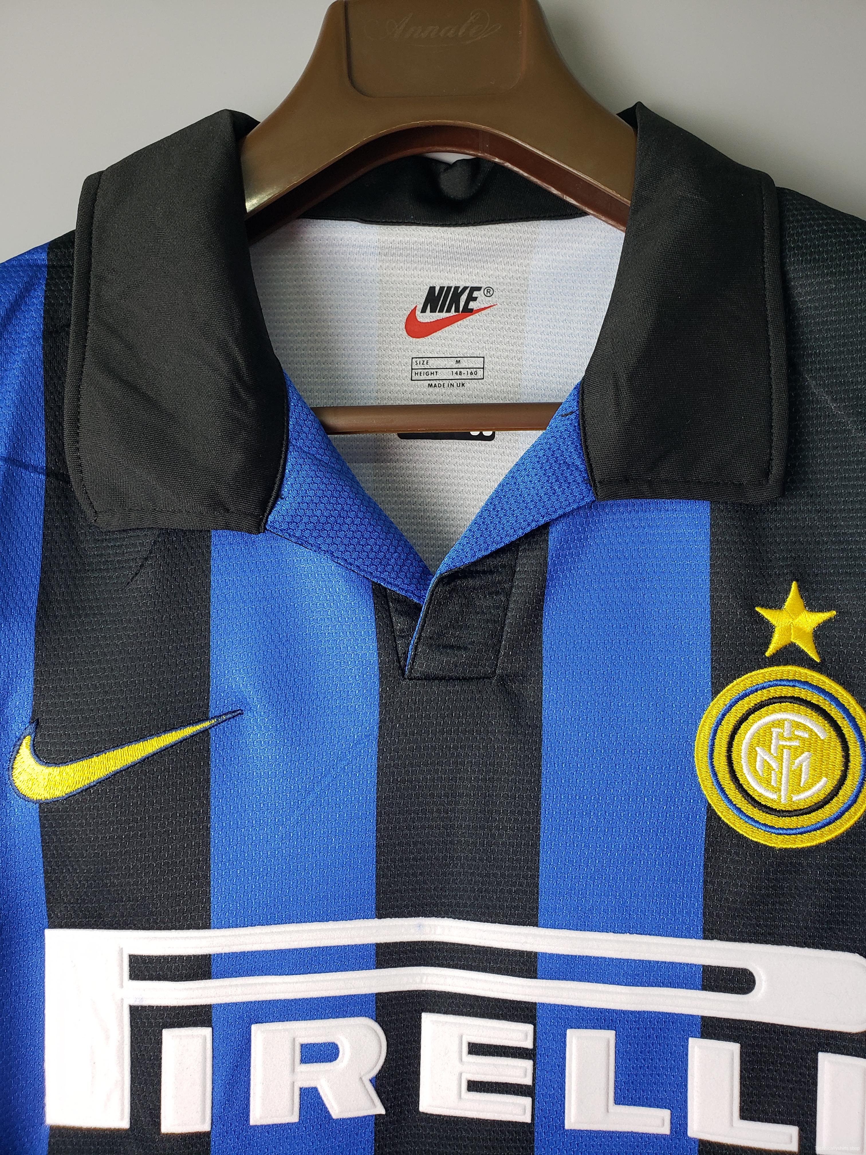 1998 models short-sleeved retro Inter Soccer Jersey