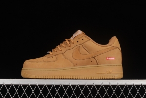 Supreme x NIKE Air Force 1 Low AF1 Collaboration Wheat Suede Low-Top Casual Sneakers DN1555-200