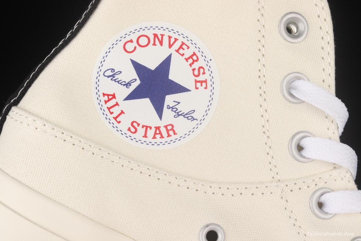 Converse All Star x CDG 2021 Sichuan Jiubao Ling co-named 1CL877 high-top casual board shoes.