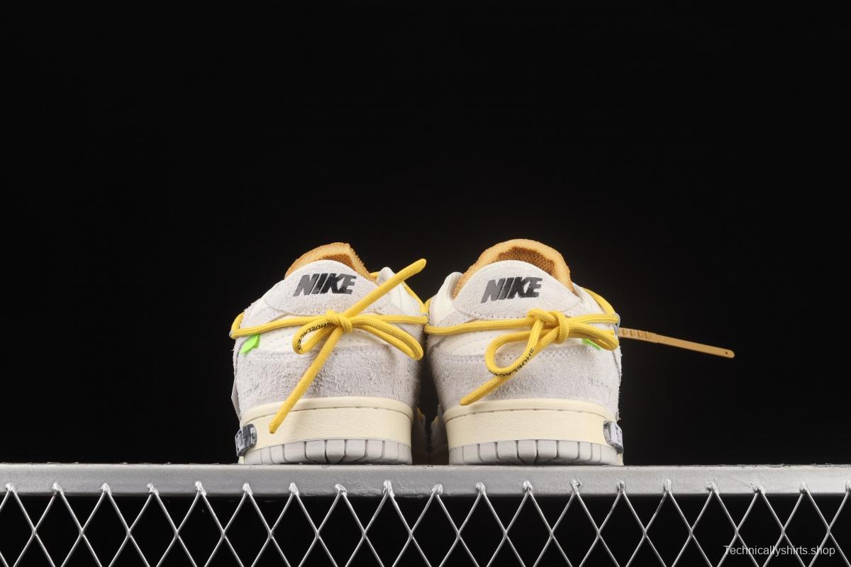 OFF-White x NIKE DUNK Low OW SB buckle rebound fashion casual board shoes DJ0950-109