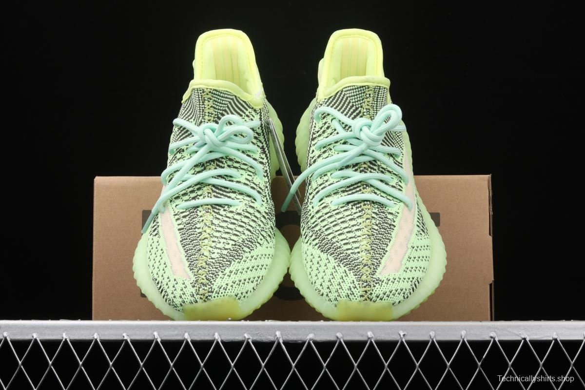 Adidas Yeezy Boost 350V2 Yeezreel FW5191 Darth Coconut 350 second generation hollowed-out black and yellow luminous angel color