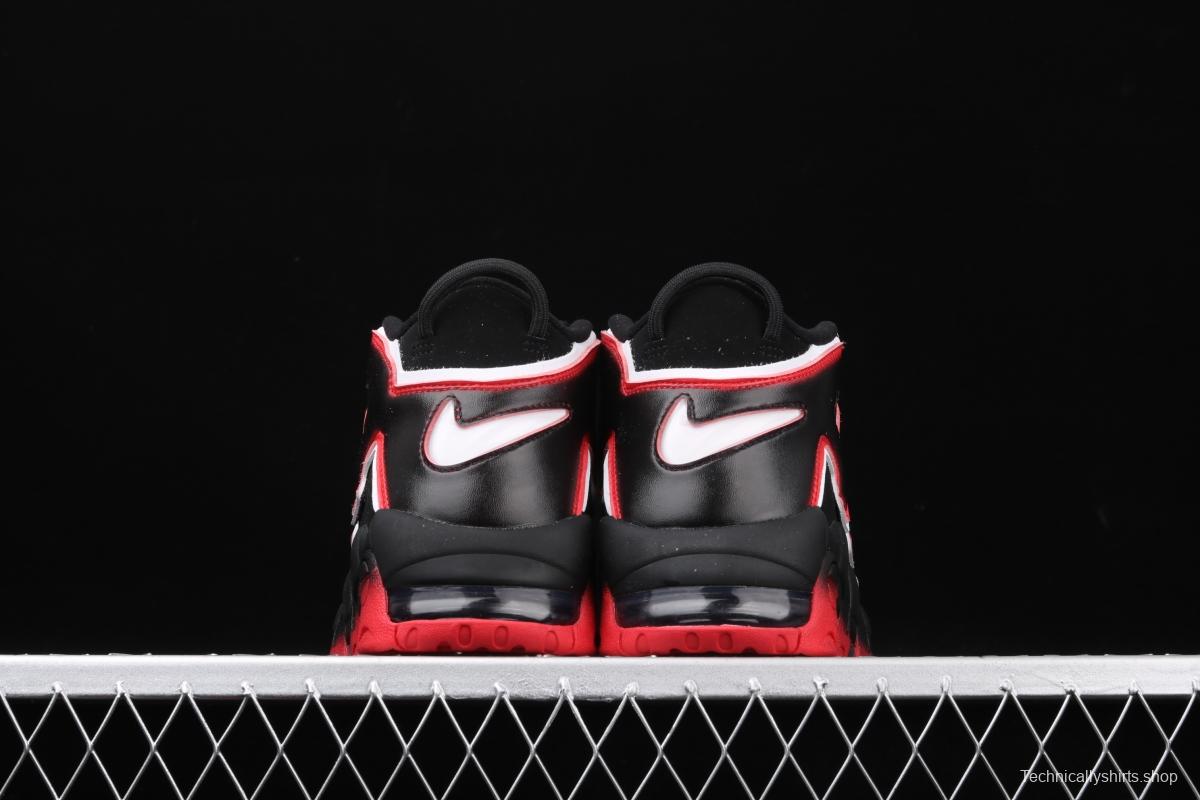 NIKE Air More Uptempo 96 QS Laser Crimson Pippen initial series classic high street leisure sports culture basketball shoes black lava gradual red and white CJ6129-001