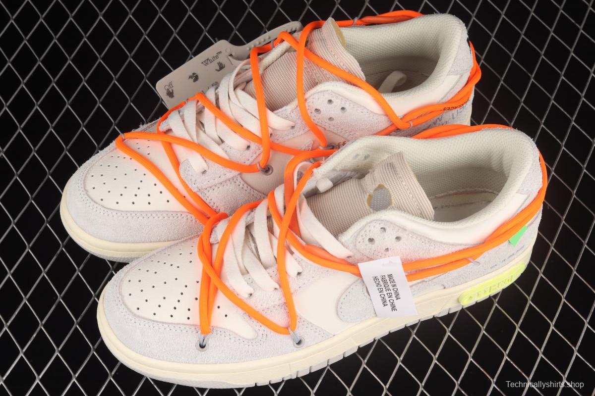 OFF-White x NIKE DUNK Low OW SB buckle rebound fashion casual board shoes DJ0950-108