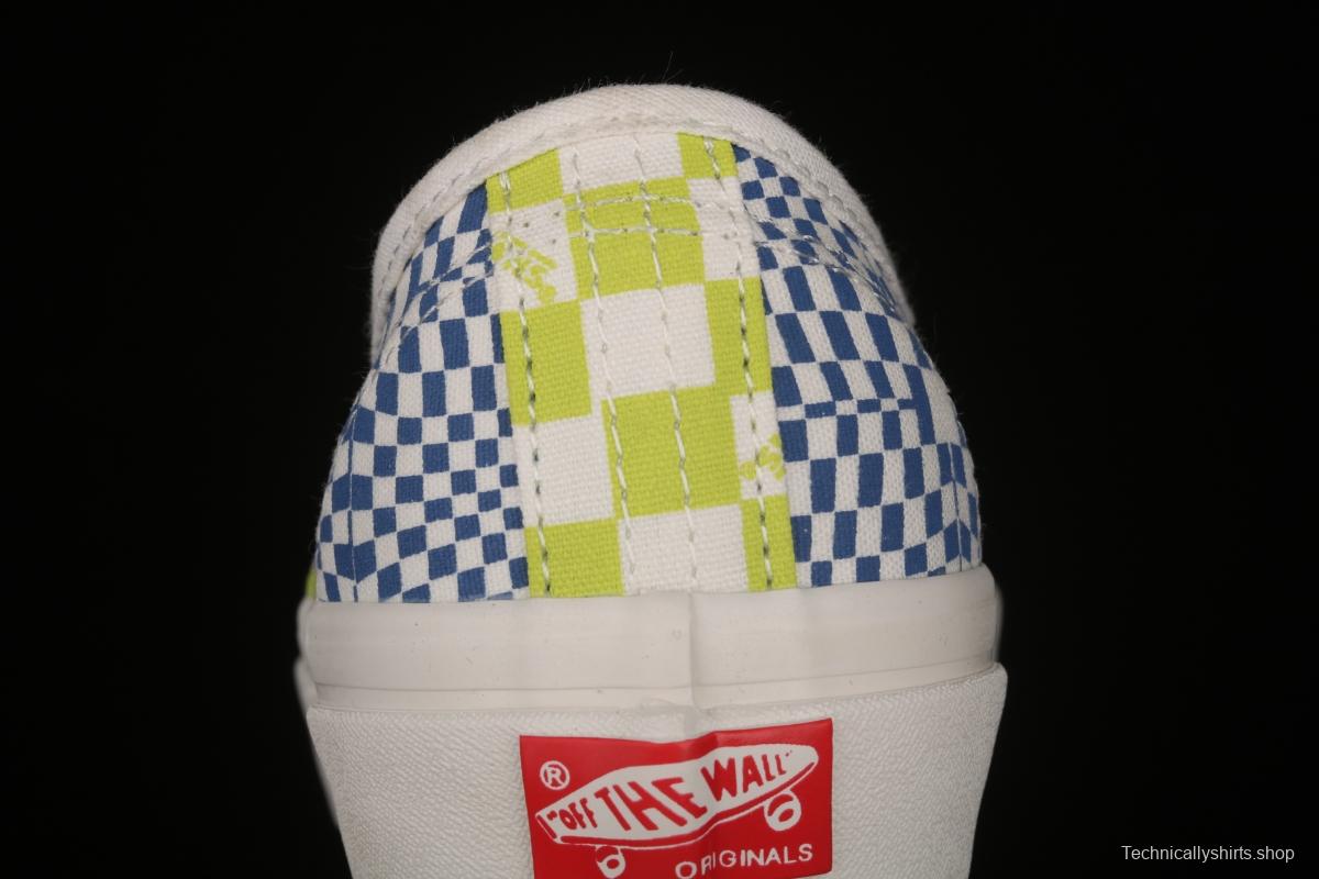 Vans Vault OG Authentic Lx high-end branch line impact color checkerboard retro low-side canvas skateboard shoes VN0A4BV91XQ1