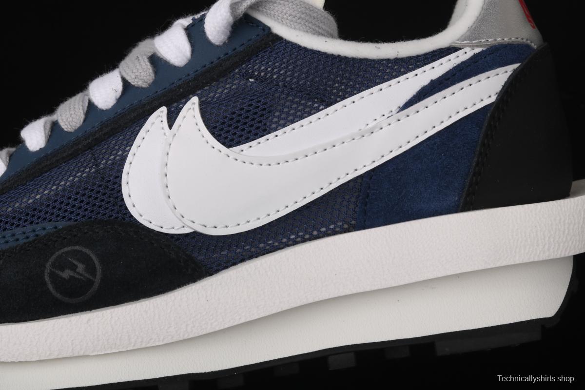 Fragment Design x Sacai x NIKE LVD Waffle Daybreak Fujiwara Hiroshi Fujiwara co-signed the catwalk style double hook Swoosh running shoes BV0073-008