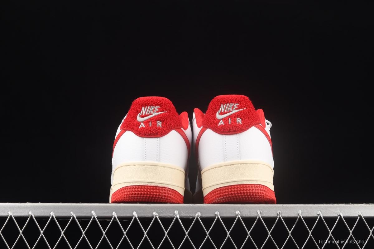 NIKE Air Force 1x07 sail white red low top casual board shoes DO5220-161,