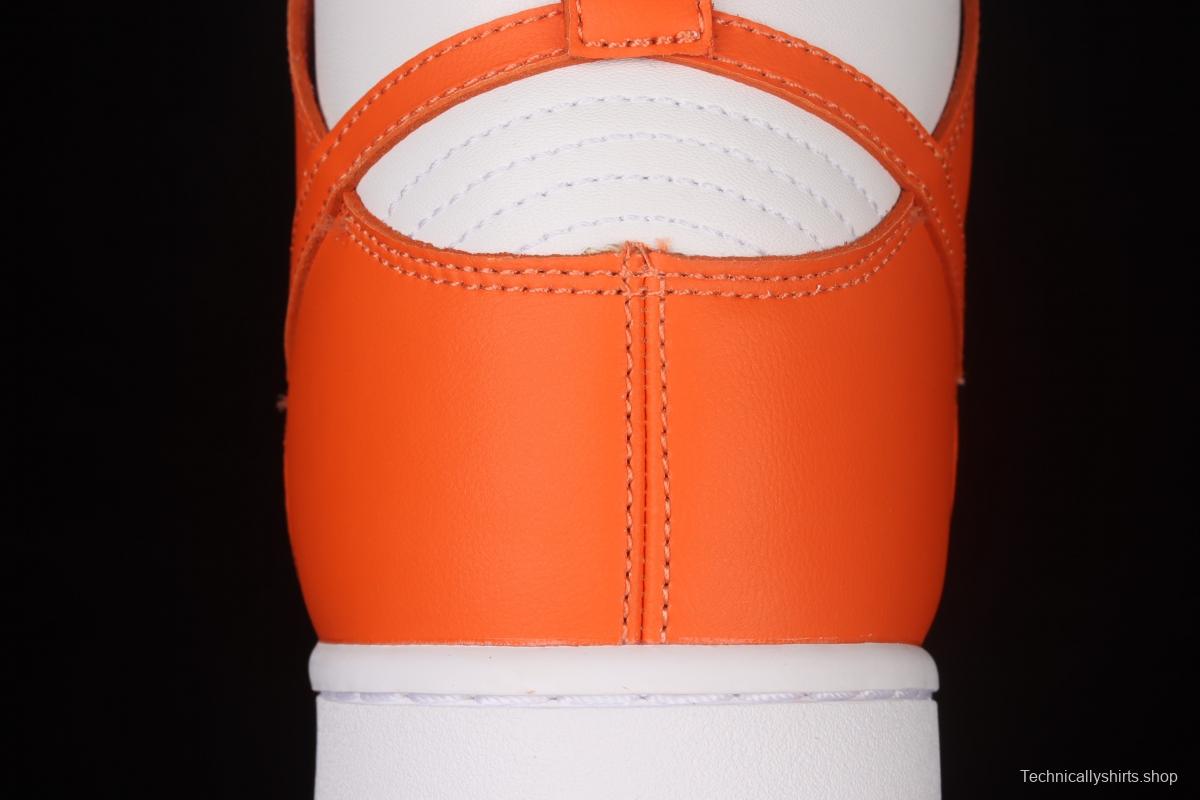 NIKE SB DUNK High Retro Orange Blaze 2021 edition white orange dunk series high top leisure sports skateboard shoes DD1399-101,