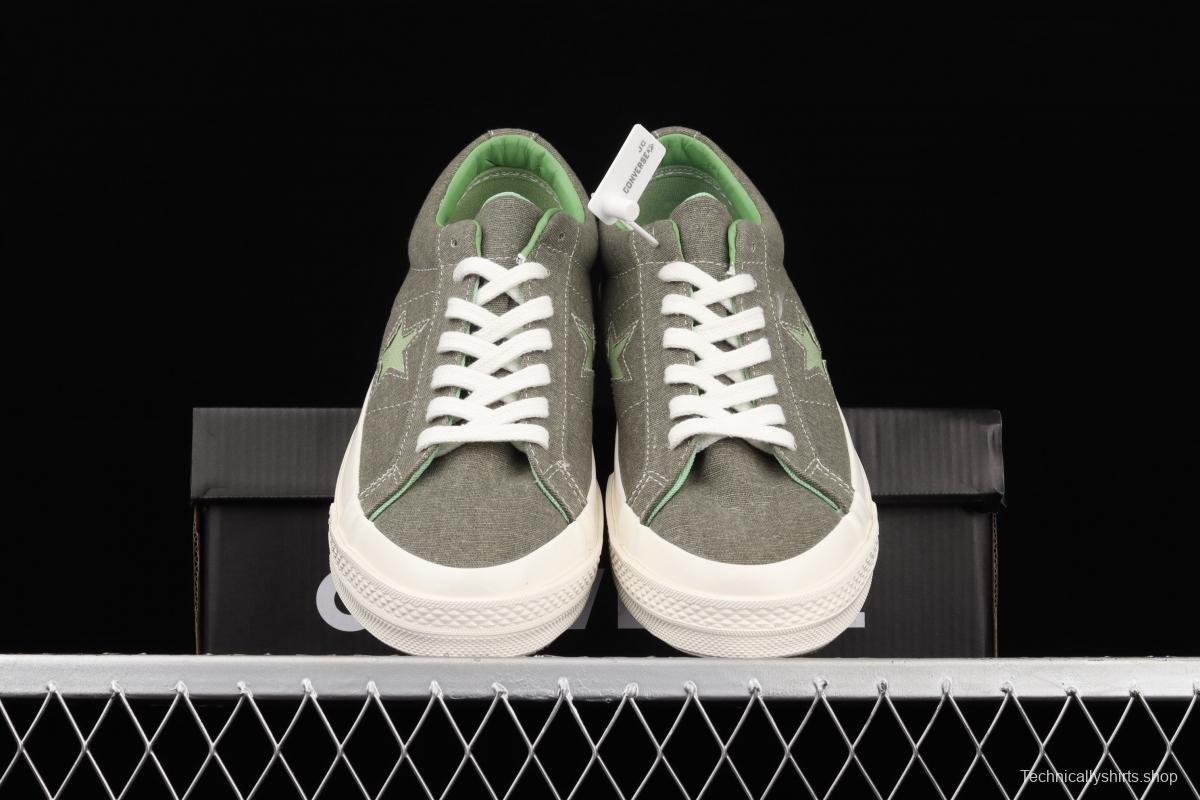 Converse One Star Sunbaked Converse washing one-star green low-top casual board shoes 164361C