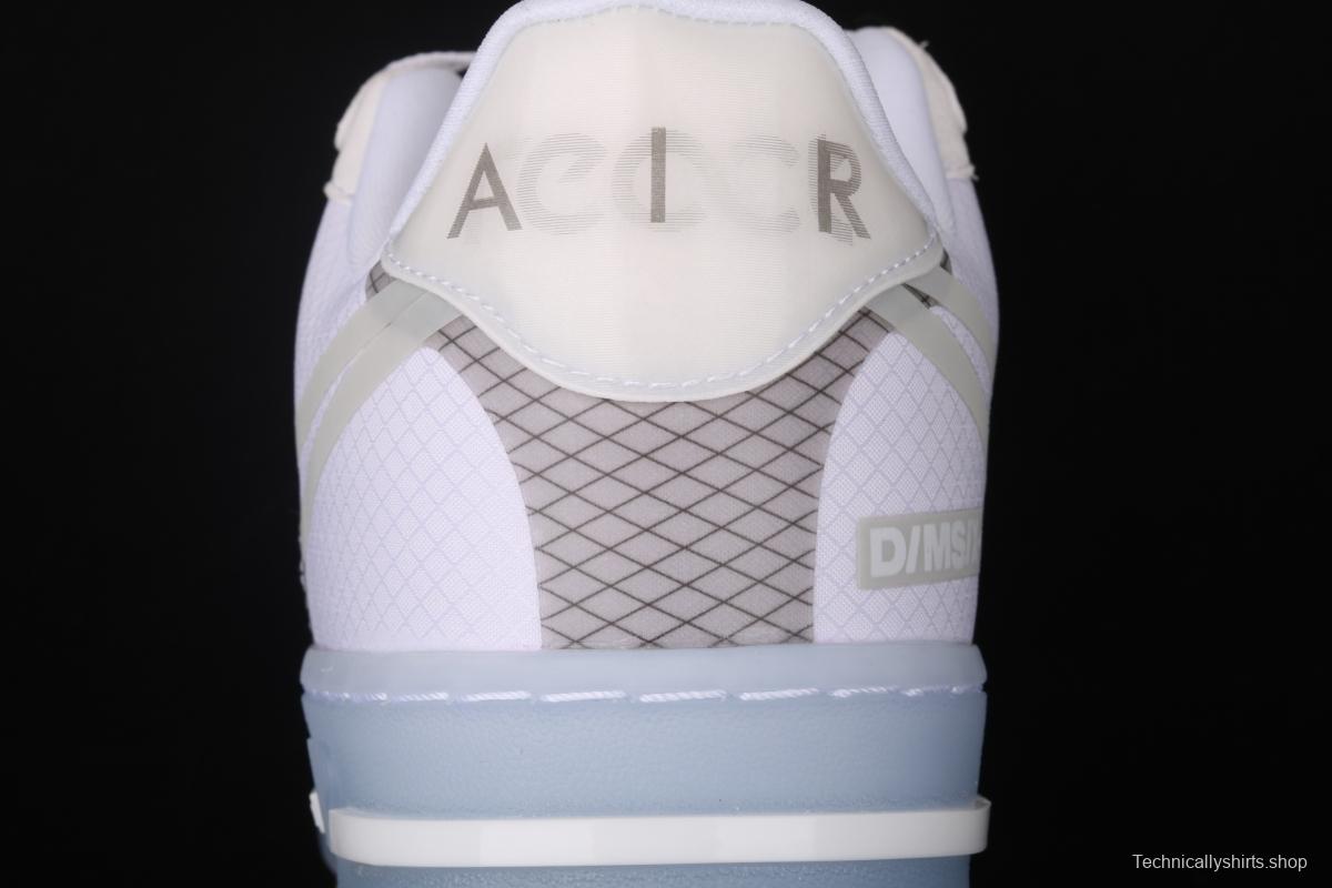 NIKE Air Force 1 React QS Light Bone Analysis of Ice Blue low Upper Board shoes CQ8879-100