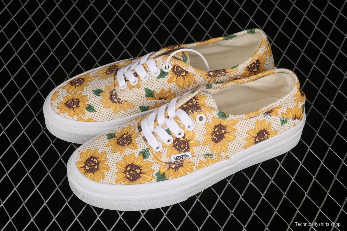 Vans Authentic Vance limited edition daisies printed low-top skateboard shoes VN0A5HYP6SR