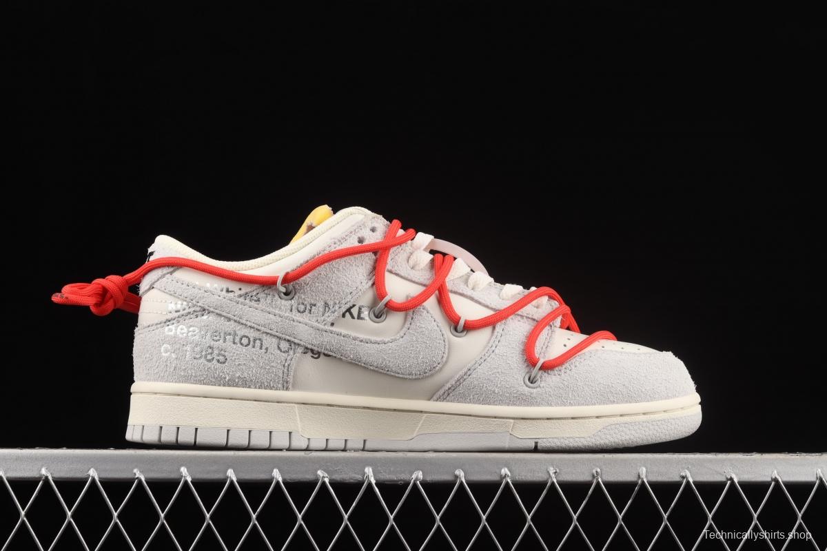 OFF-White x NIKE DUNK Low OW suede SB buckle rebound fashion casual board shoes DJ0950-118