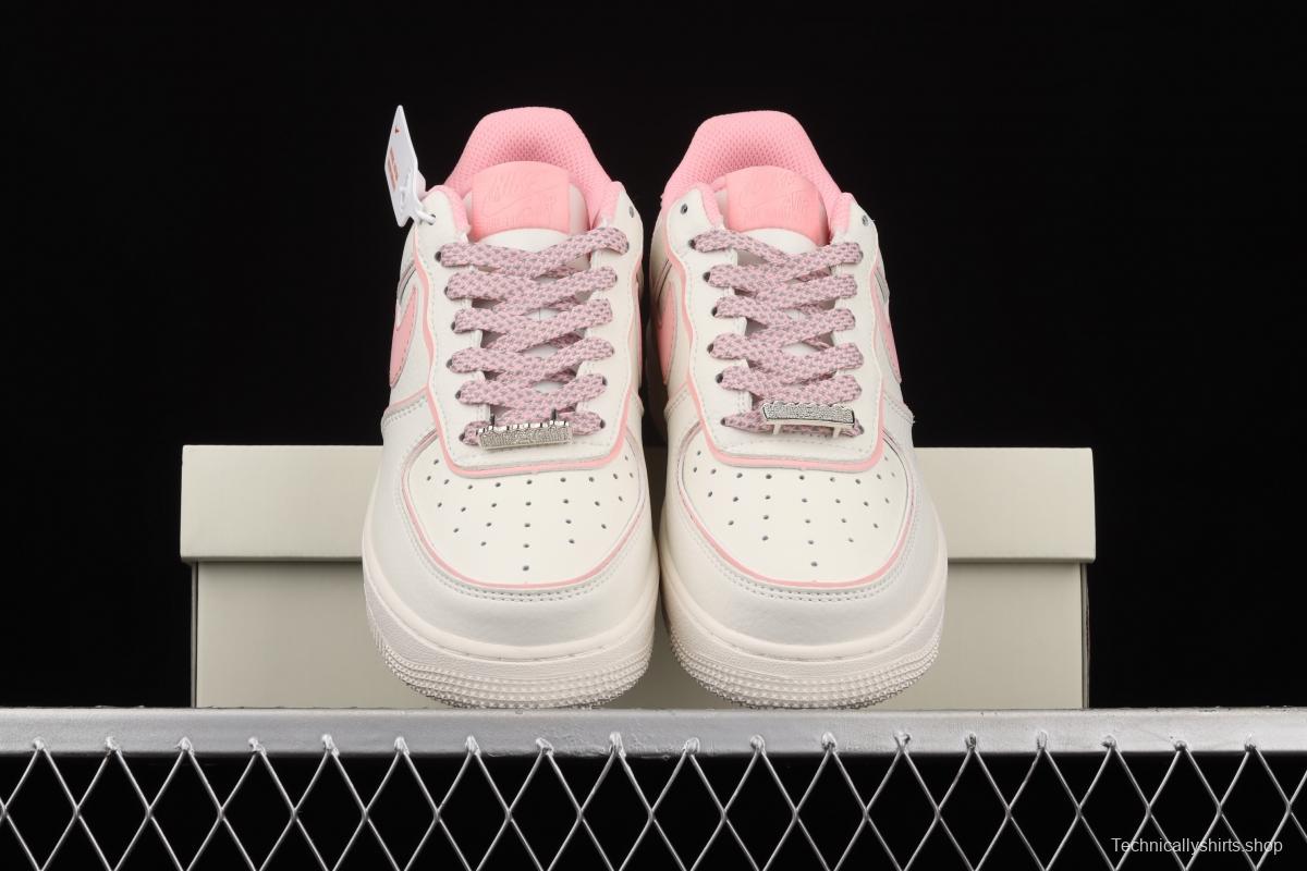 NIKE Air Force 11607 Low rice powder dazzling color daredevil low upper board shoes UH8958-033