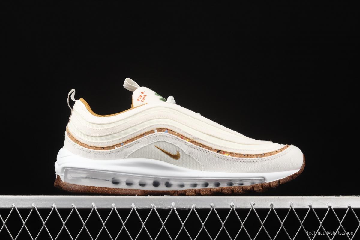 NIKE Air Max 97 SE bullet milk tea embroidered air cushion running shoes DC4012-100