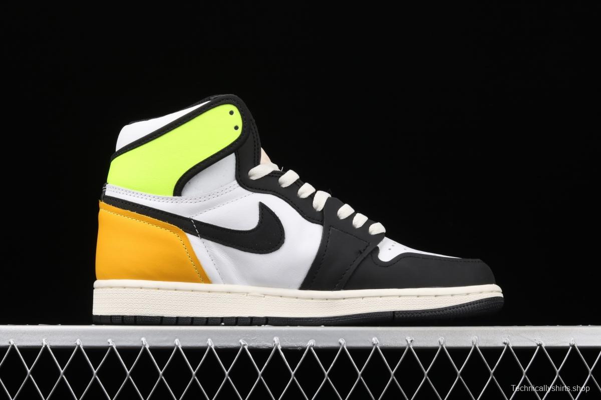 Air Jordan 1 Retro High OG fluorescent yellow toe 555088-118