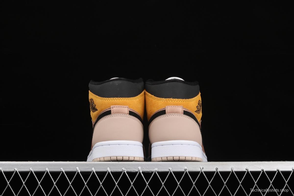 Air Jordan 1 Mid milk tea orange Zhongbang basketball shoes DD2224-200