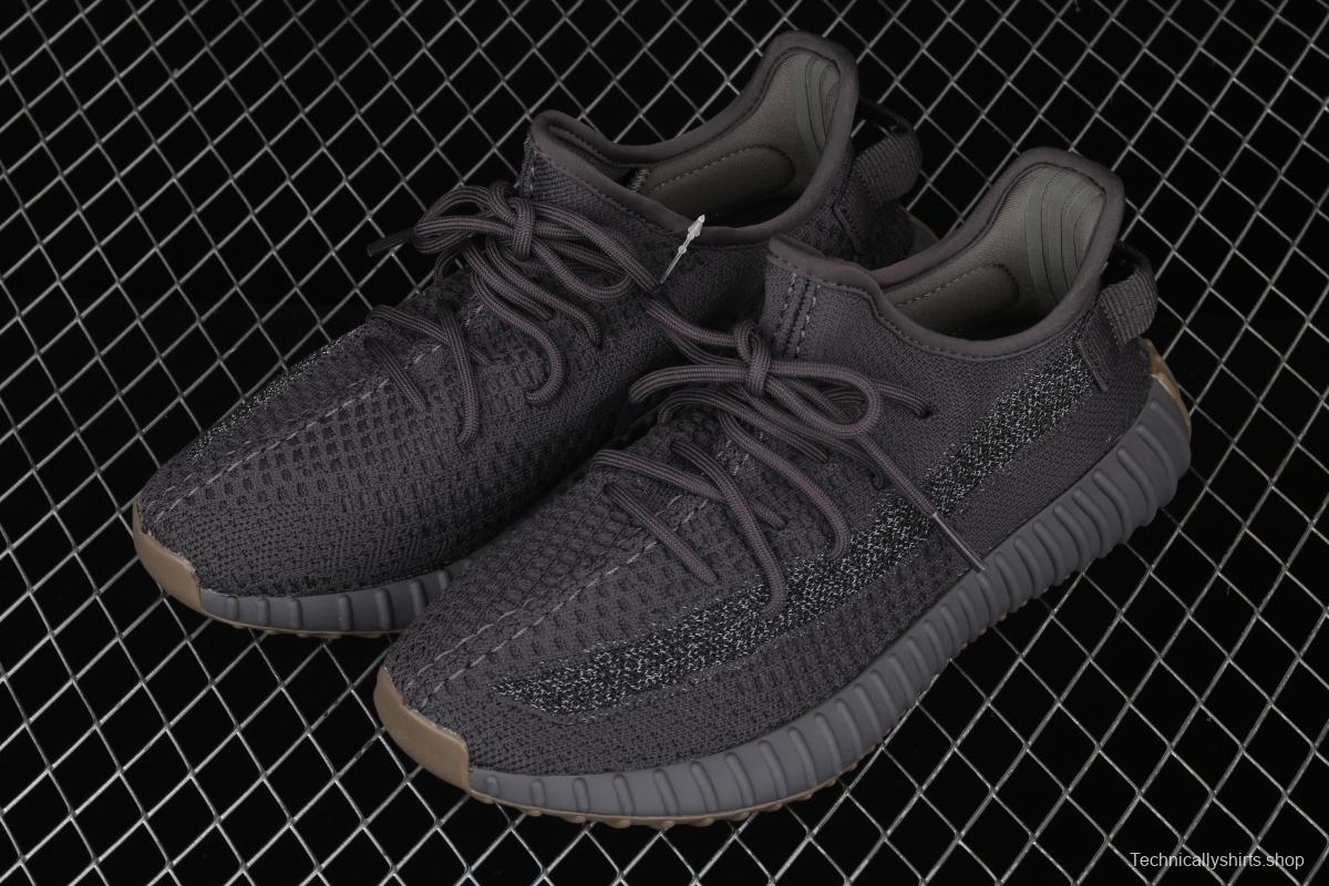 Adidas Yeezy Boost 350V2 Cinder FY4176 Darth Coconut 350 second generation hollowed-out side full of star cinder color matching