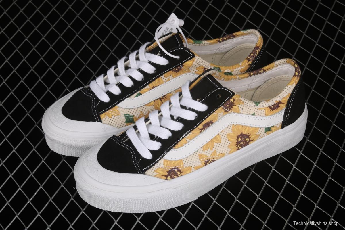 Vans Style 36 SF Sunflower Daisy PEACEMINUSONE short head Limited Edition Skateboard shoes VN0A5HFF6SR