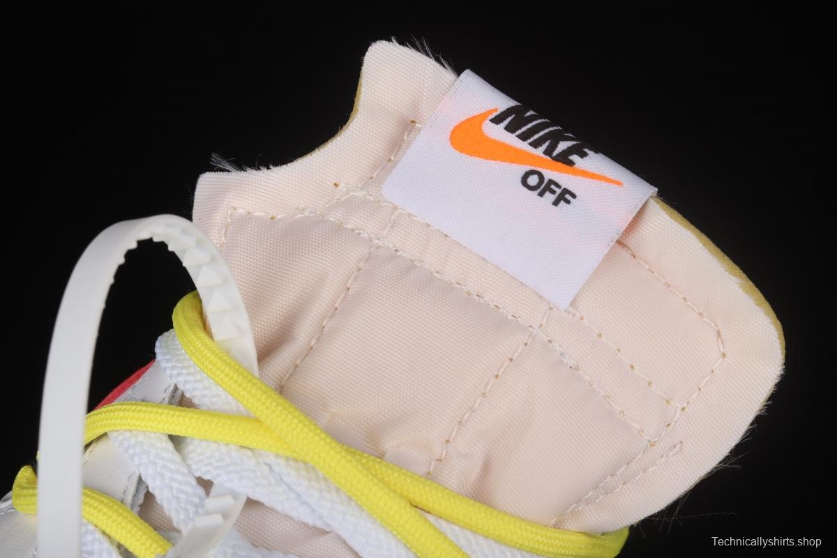 OFF-White x NIKE Blazer Low co-branded deconstruction style trailblazer low upper shoes DH7863-100