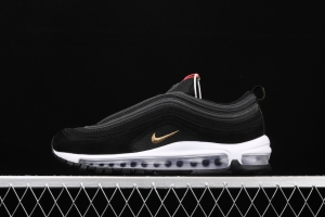 NIKE Air Max 97 QS Olympic black gold 3M reflective bullet air cushion running shoes CI3708-001