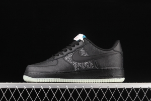 NIKE Air Force 1' 07 Low black and blue luminous low-top casual board shoes DH5354-001