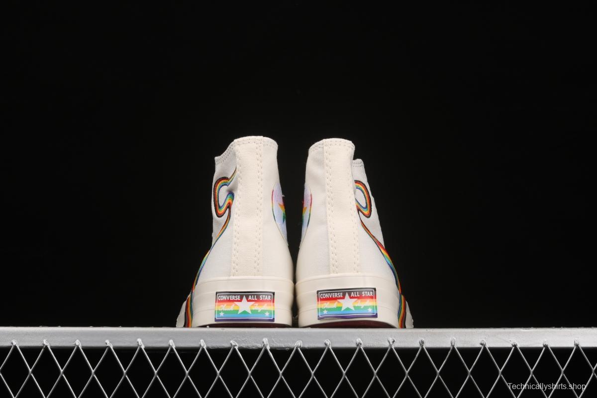 Converse Pride Chuck 70 rainbow color fashionable canvas shoes 170821C