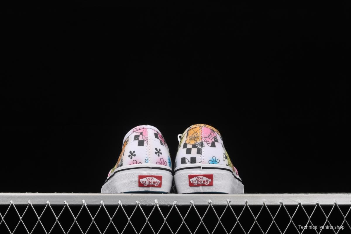 SpongeBob x Vans Authentic color printing cartoon limited edition low-top casual board shoes VN0ASHZSZAS