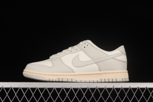 NIKE DUNK Low Bone White Color Matching SB Buckle Backboard Fashion Casual Sneakers DD1503-107