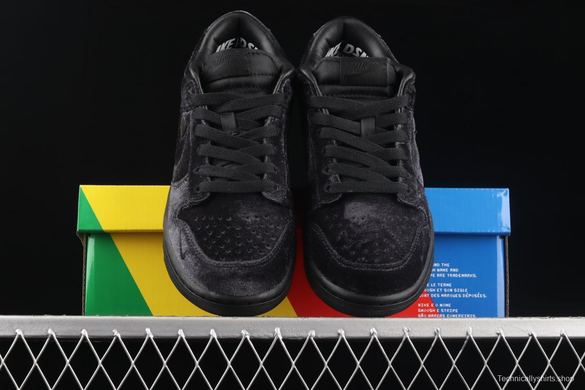 Dover Street Market x NIKE DUNK Low Triple Black Black Valentine's Day SB Slam Dunk Series low-top skateboard shoes DH2686-002