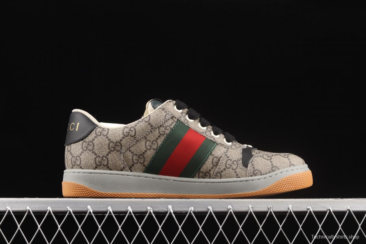 Gucci Distressed Screener Sneaker classic daddy shoes A39G09064