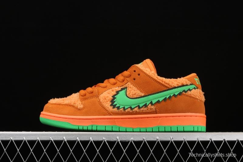 Grateful DeAdidas x NIKE SB DUNK Low Yellow Bear joint style yellow and green bear sports skateboard shoes CJ5378-800