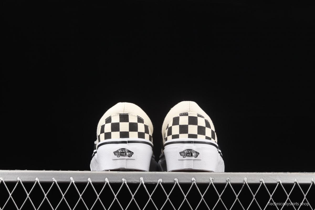 Vans Slip-On Platform classic lazyman black and white checkerboard thick soles shoes VN0A318EBWW