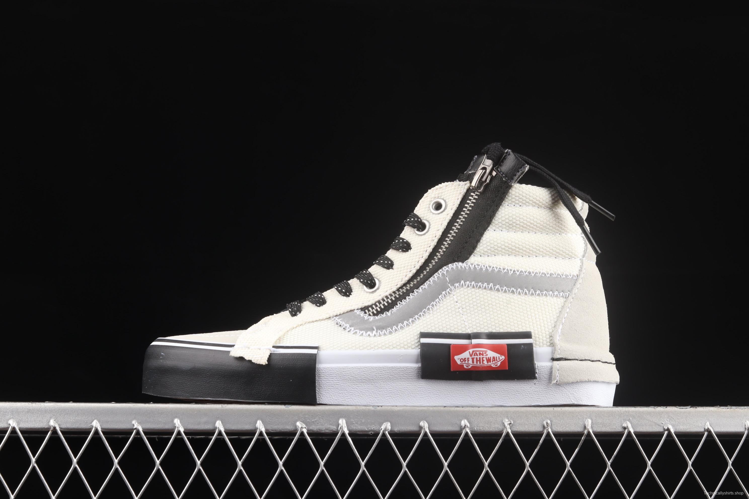 Vans Vault Sk8-Hi Reissue Ca deconstruction high top 3M reflective canvas vulcanized shoes VN0A3WM1TUU