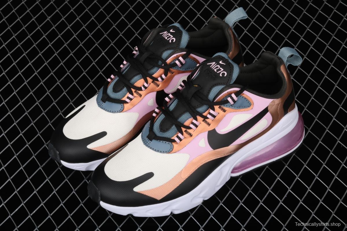 NIKE Air Max 270React new high-frequency mesh function half-palm air cushion running shoes CT1833-100