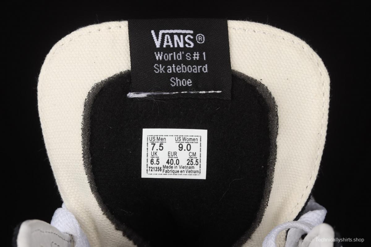 Vans SK8-Hi classic black and white letters logo high top casual board shoes VN0A4U3CTDW