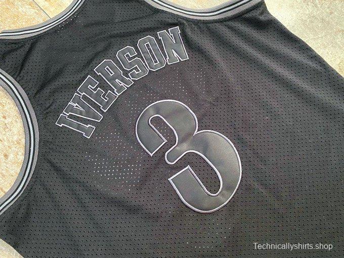 Men's Allen Iverson Black Retro Classic Team Jersey