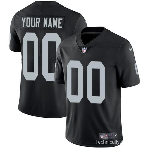 Men's Black Customized Limited Team Jersey