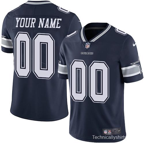 Men's Navy Customized Limited Team Jersey