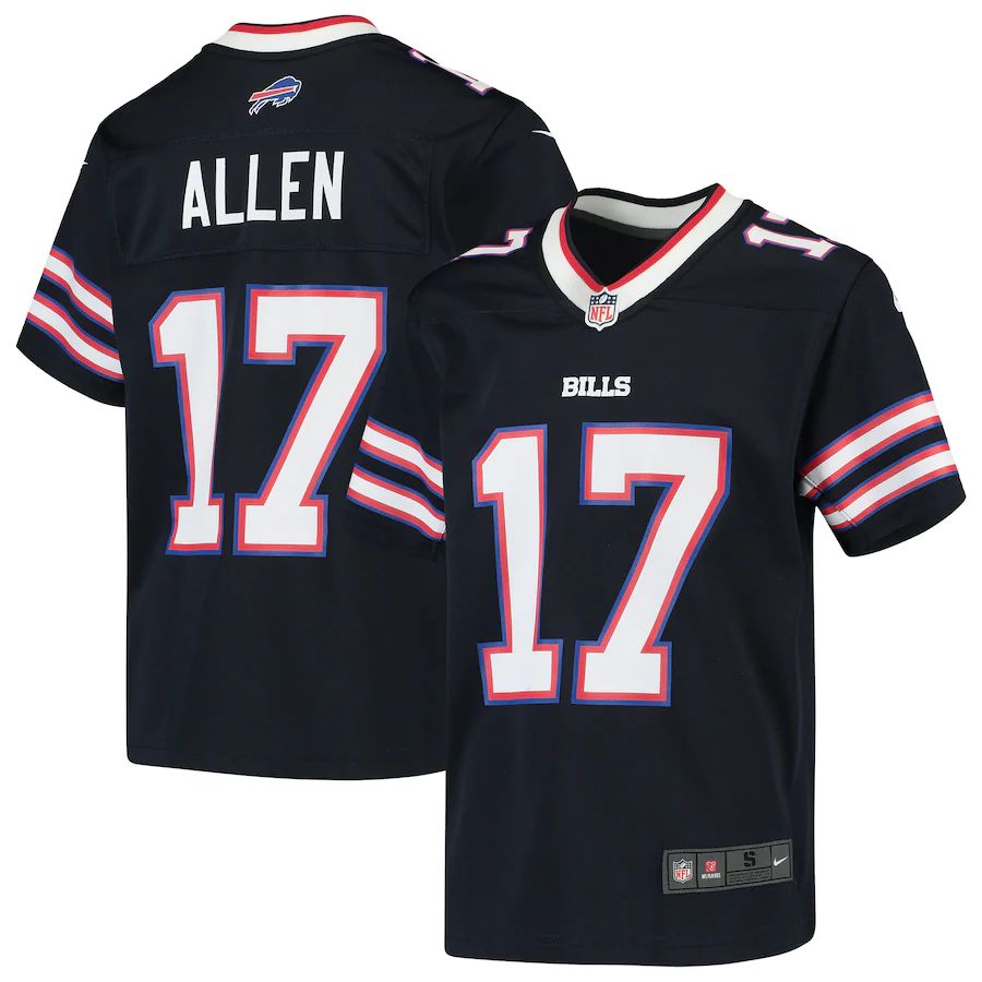 Youth Josh Allen Navy Inverted Player Limited Team Jersey