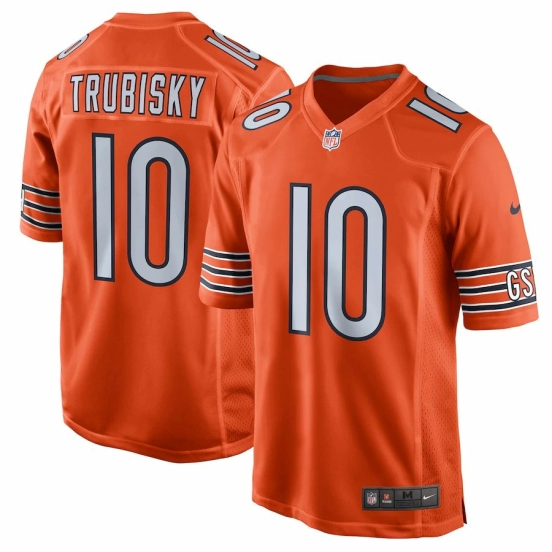 Youth Mitchell Trubisky Orange Alternate Player Limited Team Jersey