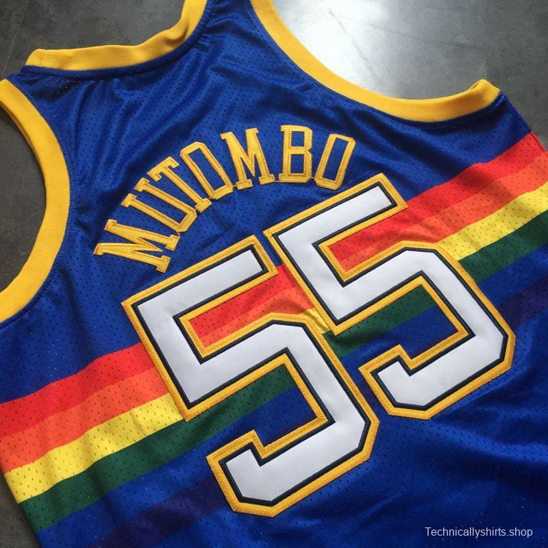 Men's Dikembe Mutombo Blue Retro Classic Team Jersey