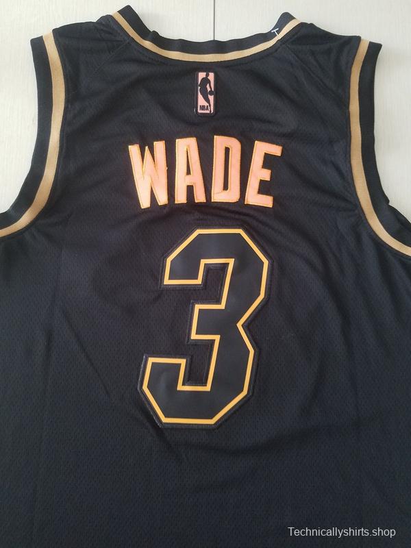 Dwyane Wade 3 Black Golden Edition Jersey