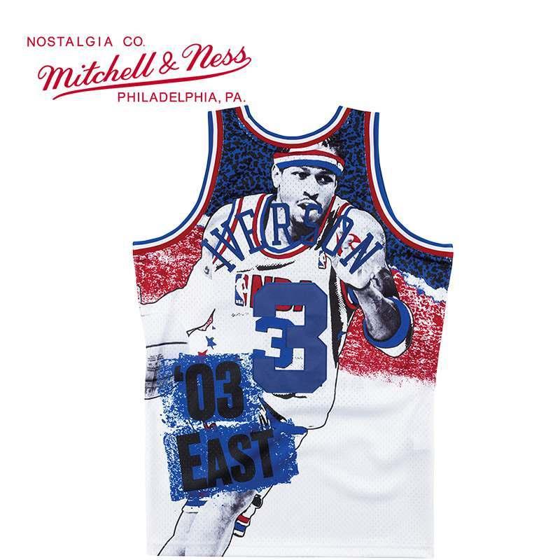 Men's Allen Iverson White Retro Classic Team Jersey