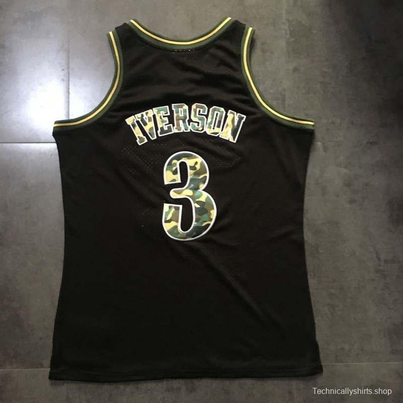 Men's Allen Iverson Black Retro Classic Team Jersey